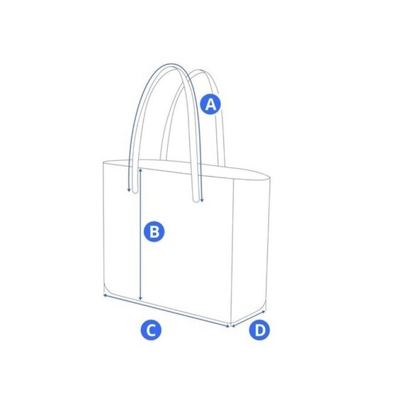 Athleta Canvas Shopping Tote Bag with 2 Handles Blue Ombre with White Logo - Picture 8 of 8